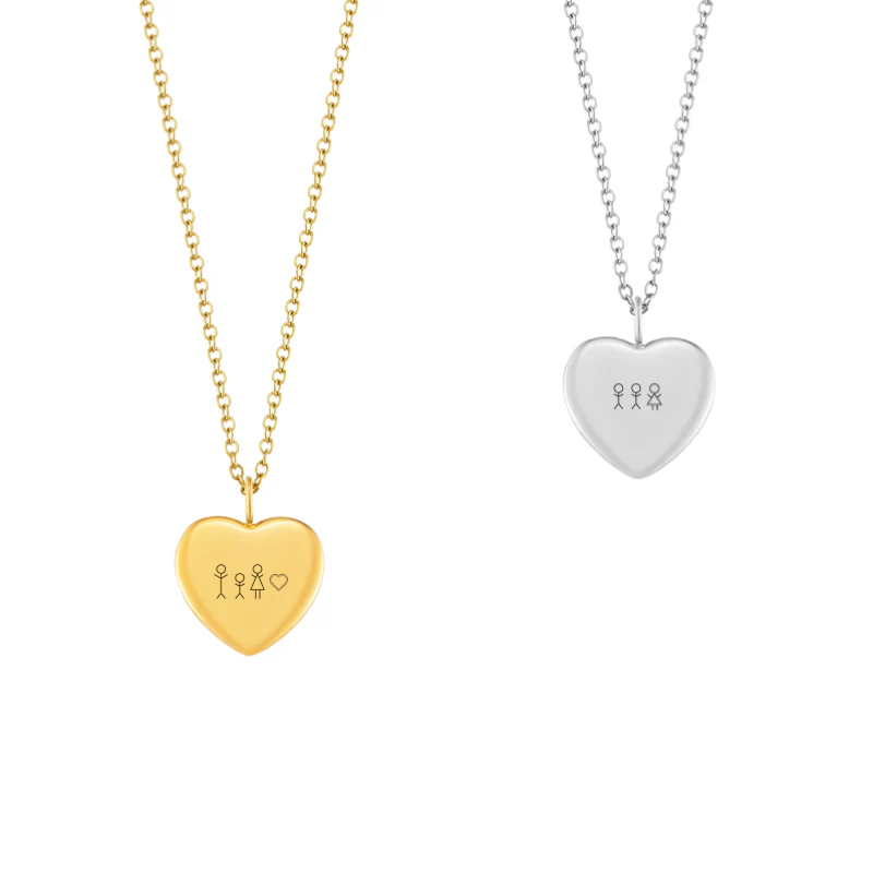 LUV - hjertehalskæde med tændstikfigurer - Image 6