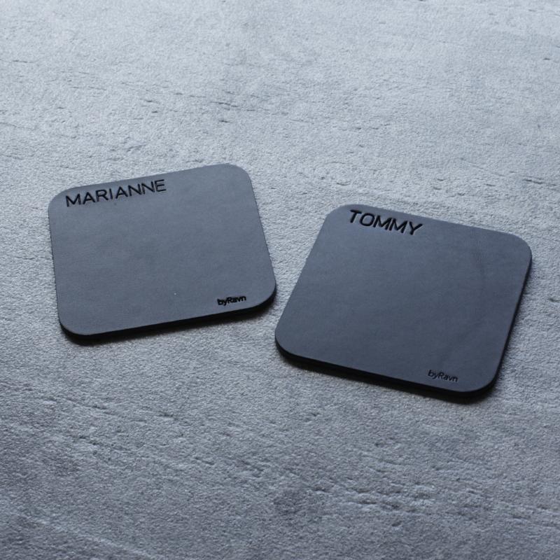 Firkantet coaster / ølbrik i læder - Image 10