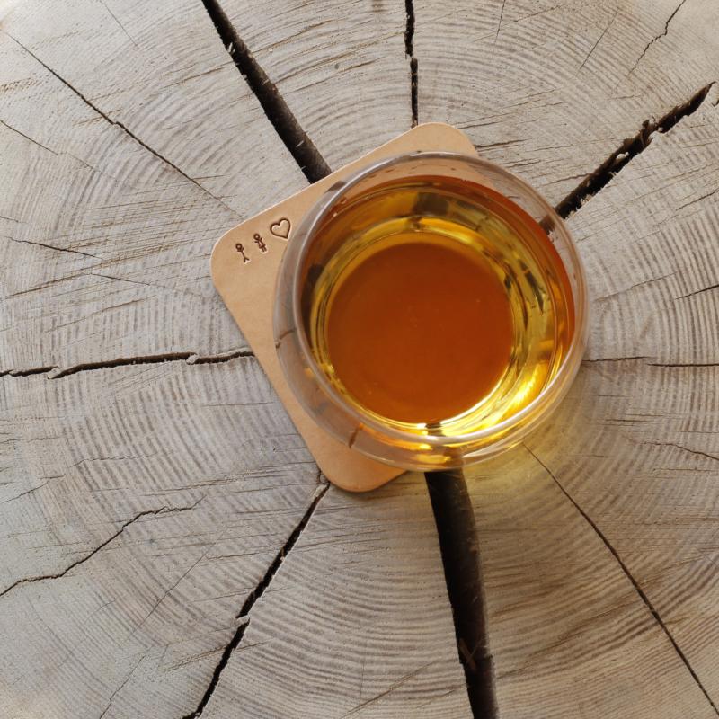 Firkantet coaster / ølbrik i læder - Image 8