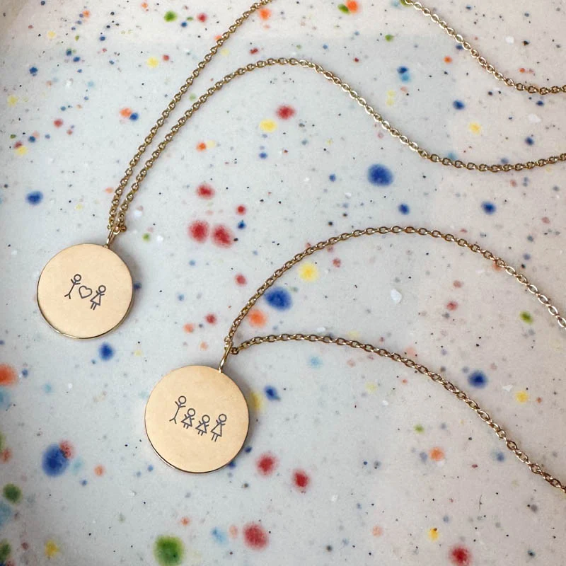 SIA - halskæde med tændstikfigurer (19mm) - Image 5