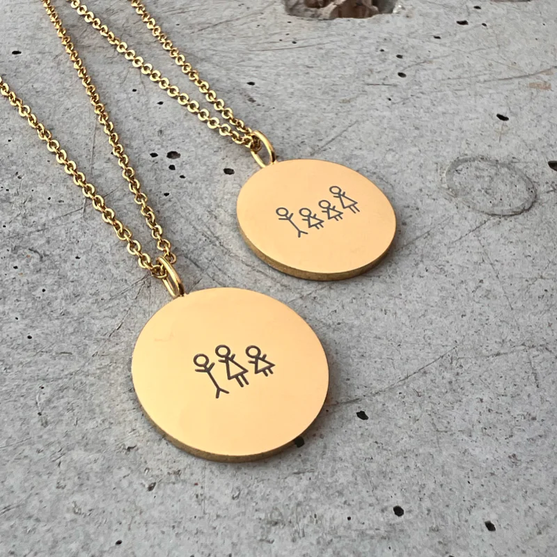 SIA - halskæde med tændstikfigurer (19mm) - Image 6